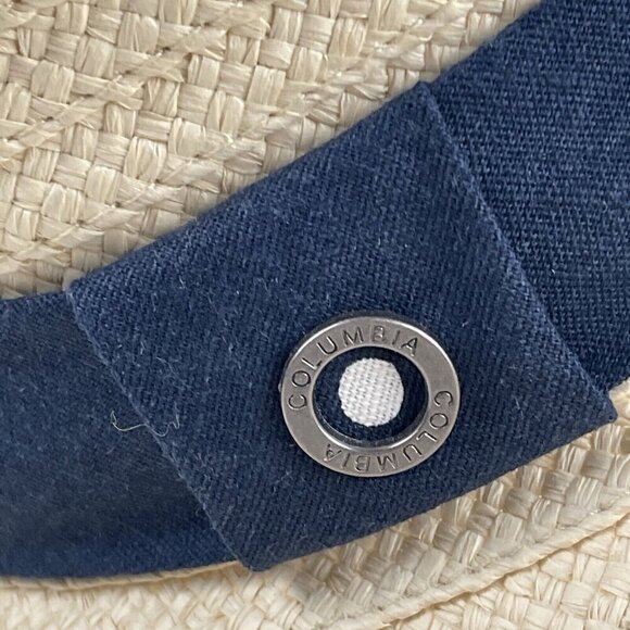 Columbia Paper Fedora Hat Women’s OS Decorative Band Wide Brim Sun Hat Hike - Picture 6 of 10